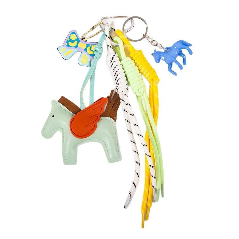 Wholesale Cute  Pegasus pendant with braided rope key